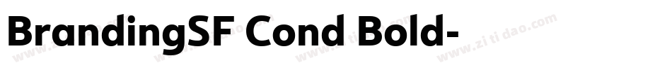 BrandingSF Cond Bold字体转换